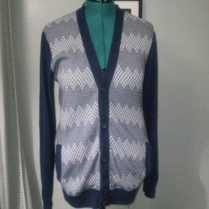 Urban Outfitters X B.D.G. Knit Cardigan Blue White Sz S